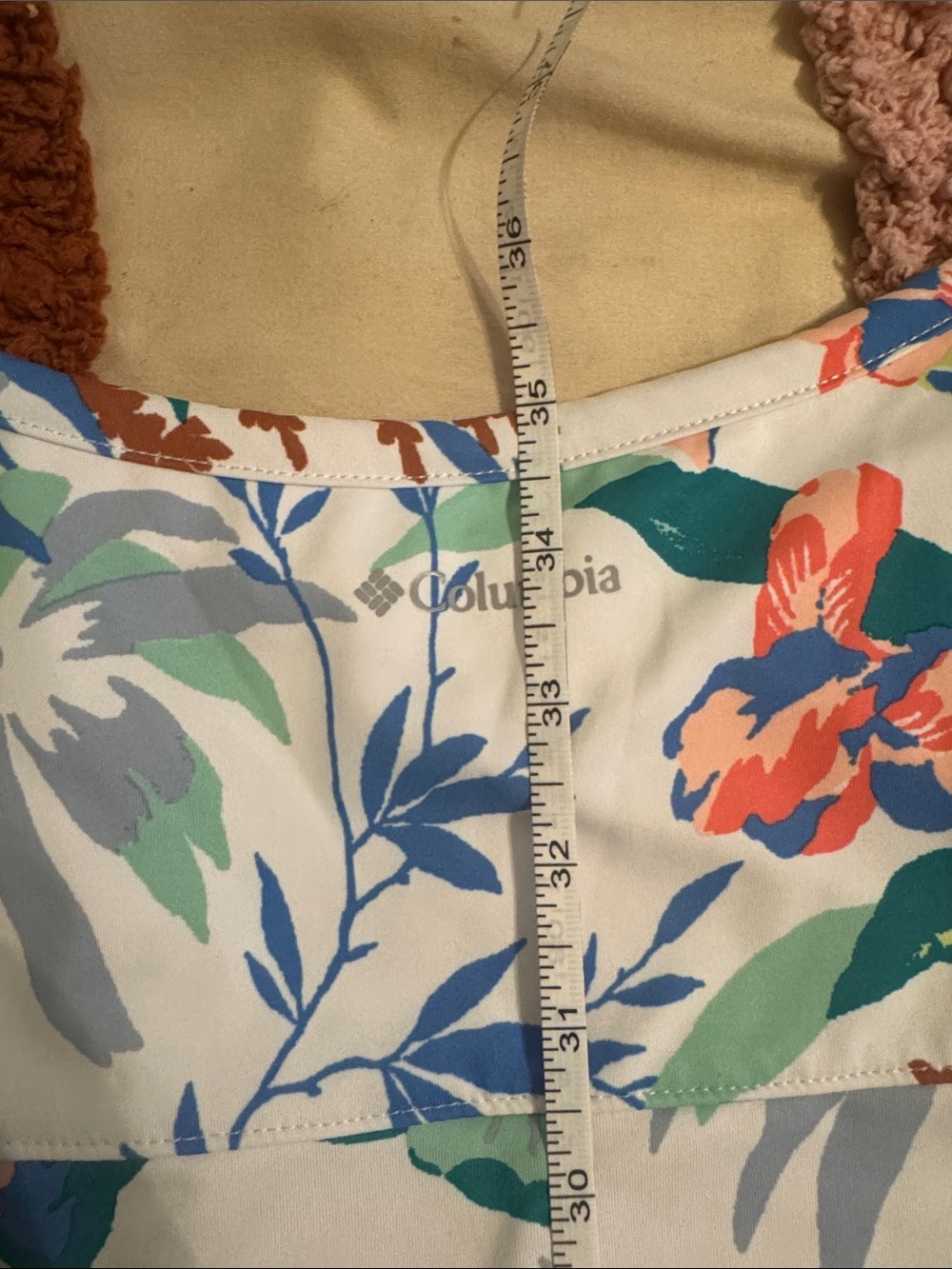 Columbia Floral Sun Dress in White with Tropical Print - Picture 7 of 8